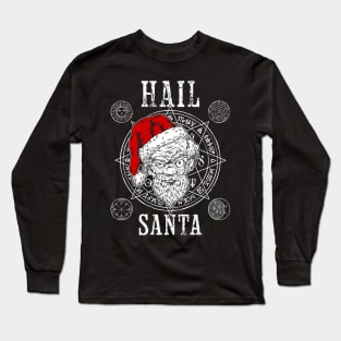 Hail Santa Christmas Black Magic Long Sleeve T-Shirt